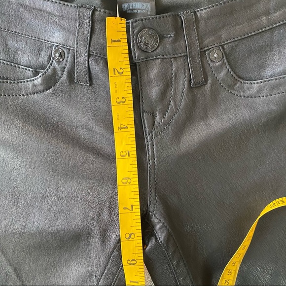 True Religion Vintage Real Leather Jeans Sz 25 - Picture 7 of 16